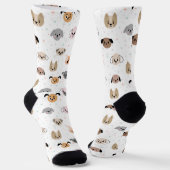 Cartoon Dogs Seamless Pattern  ソックス (傾斜あり)
