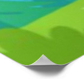 Cartoon Eagle on Rock – Cute Vector Character ポスター (角)