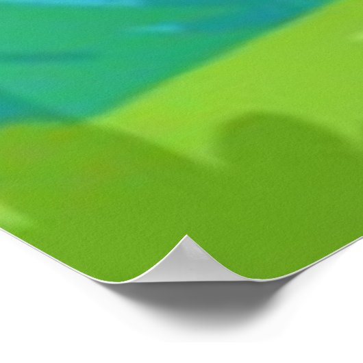 Cartoon Eagle on Rock – Cute Vector Character ポスター (角)