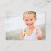 Cartoon Elephant Kidプロフィール写真コールカード 名刺 (裏面)