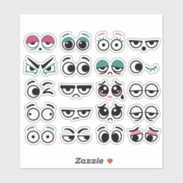 Cartoon Eye Expressions Vinyl Stickers シール
