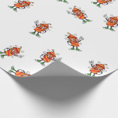 Cartoon firecracker character with glasses ラッピングペーパー (角)