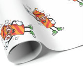 Cartoon firecracker character with glasses ラッピングペーパー (ロールコーナー)