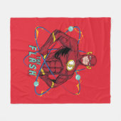 Cartoon Flash Atomic Graphic フリースブランケット (正面(横))