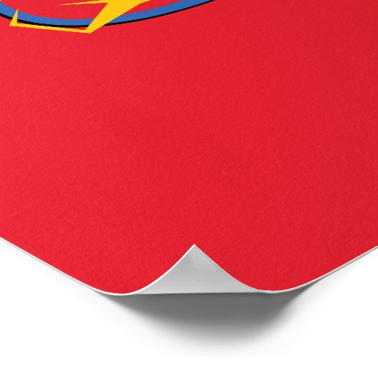 Cartoon Flash Atomic Graphic ポスター (角)