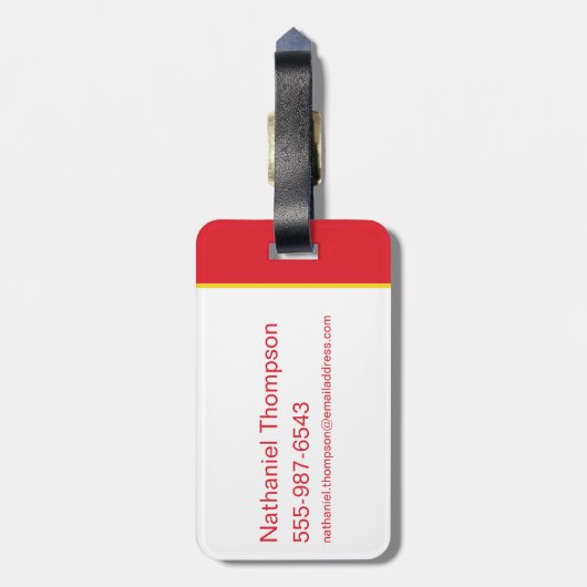 Cartoon Flash Atomic Graphic ラゲッジタグ (裏面縦)