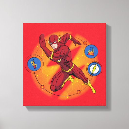 Cartoon Flash Laboratoryランニングのグラフィック キャンバスプリント (正面)