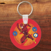 Cartoon Flash Laboratoryランニングのグラフィック キーホルダー (裏面)