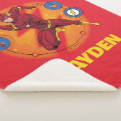 Cartoon Flash Laboratoryランニングのグラフィック シェルパブランケット (3/4)