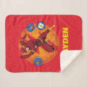 Cartoon Flash Laboratoryランニングのグラフィック シェルパブランケット (正面(横))