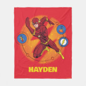 Cartoon Flash Laboratoryランニングのグラフィック フリースブランケット (正面)