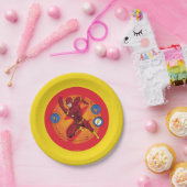 Cartoon Flash Laboratoryランニングのグラフィック ペーパープレート (パーティー)