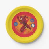 Cartoon Flash Laboratoryランニングのグラフィック ペーパープレート (正面)