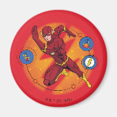 Cartoon Flash Laboratoryランニングのグラフィック マグネット (正面)