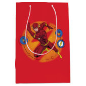 Cartoon Flash Laboratoryランニングのグラフィック ミディアムペーパーバッグ (正面)