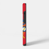 Cartoon Flash Laboratoryランニングのグラフィック iPhoneケース (左側面)