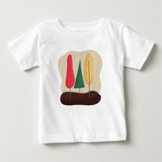 Cartoon, forest, trees ベビーTシャツ (正面)