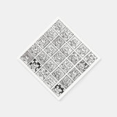 Cartoon Foxes Faces Squares Drawing スタンダードカクテルナプキン (角)
