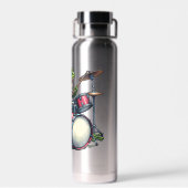 Cartoon Frogおもしろい遊's Drums ウォーターボトル (背面)