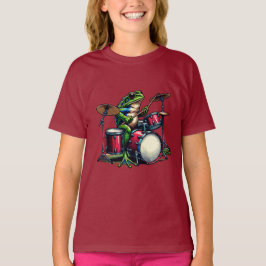 Cartoon Frogおもしろい遊's Drums Tシャツ