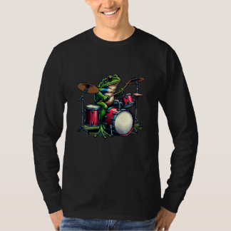 Cartoon Frogおもしろい遊's Drums Tシャツ