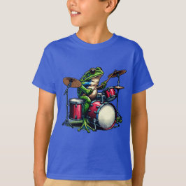 Cartoon Frogおもしろい遊's Drums Tシャツ