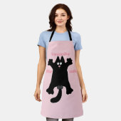 #cartoon #funny # cat装飾用クッション エプロン (着用した状態)