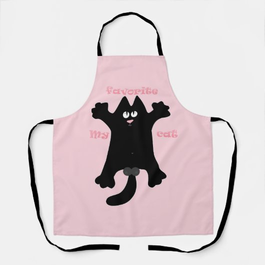 #cartoon #funny # cat装飾用クッション エプロン (正面)