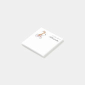 Cartoon Funny Cute Dog Puppy Riding Bicycle ポストイット (アングル)