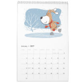 Cartoon Funny Cute Puppy Dog Lover 2026 カレンダー (1月 2027)