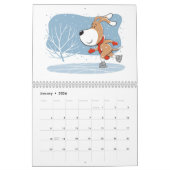 Cartoon Funny Cute Puppy Dog Lover 2026 Calendar カレンダー (1月 2026)