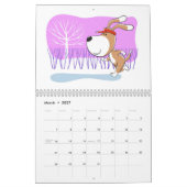 Cartoon Funny Cute Puppy Dog Lover 2026 Calendar カレンダー (3月 2027)