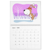 Cartoon Funny Cute Puppy Dog Lover 2026 Calendar カレンダー (3月 2026)