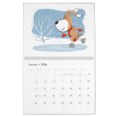 Cartoon Funny Cute Puppy Dog Lover 2026 Calendar カレンダー (1月 2026)