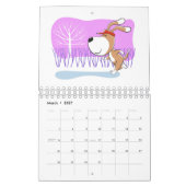 Cartoon Funny Cute Puppy Dog Lover 2026 Calendar カレンダー (3月 2027)