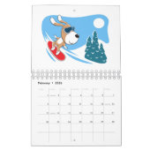 Cartoon Funny Cute Puppy Dog Lover 2026 Calendar カレンダー (2月 2026)
