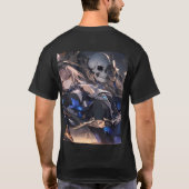 Cartoon Galleon Sailing on Blue Water Tシャツ (裏面)