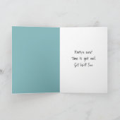 Cartoon Germ Party Get Well Soon カード (内部)