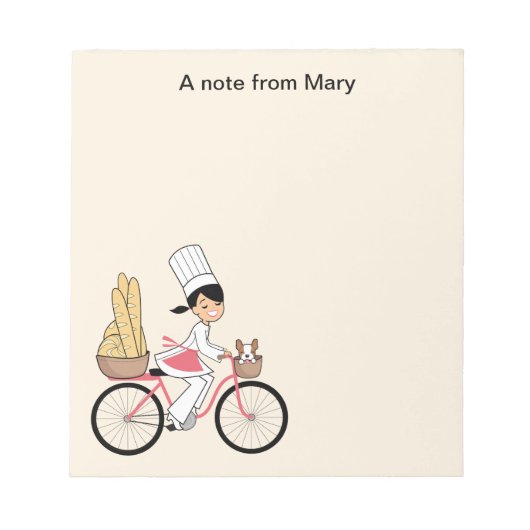 Cartoon Girlレシピメモ帳 ノートパッド (正面)