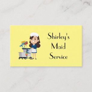 CARTOON Girl ShirleyのメイドサービスQRコード 名刺