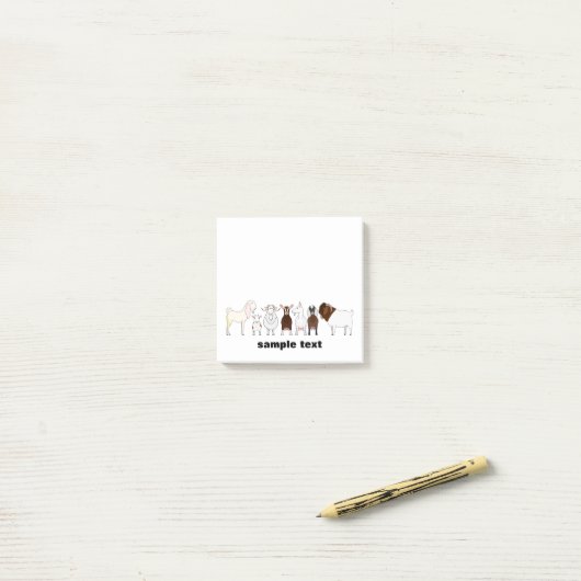 cartoon goat group post it ポストイット (デスク上)