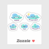 Cartoon great job sticker set シール (シート)