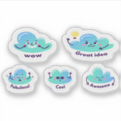 Cartoon great job sticker set シール (正面)