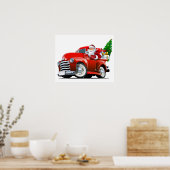 Cartoon greeting Christmas card ポスター (キッチン)