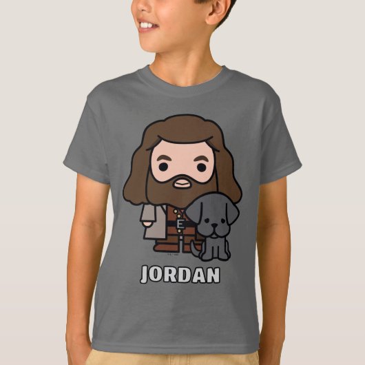 Cartoon Hagrid and Fang Character Art Tシャツ (正面)
