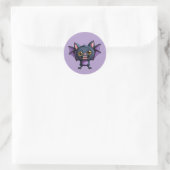Cartoon Halloween Winged Vampire Bat Stickers ラウンドシール (バッグ)