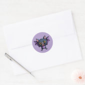 Cartoon Halloween Winged Vampire Bat Stickers ラウンドシール (封筒)