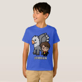 Cartoon Harry Potter and Buckbeak Tシャツ (正面フル)