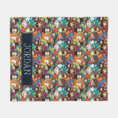 Cartoon Harry Potter Character | Add Your Name フリースブランケット (正面(横))