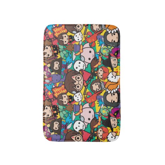 Cartoon Harry Potter Character Toss Pattern バスマット (正面縦)